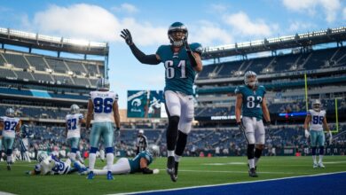 philadelphia eagles vs dallas cowboys match player stats