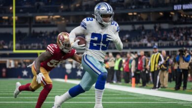 dallas cowboys vs 49ers match player stats