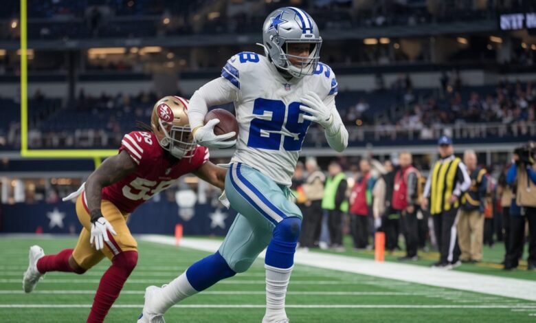 dallas cowboys vs 49ers match player stats