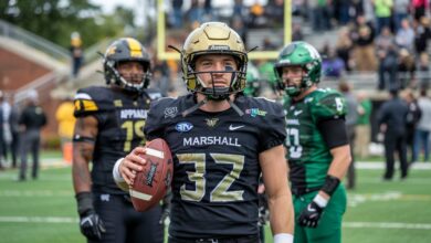 App State Mountaineers vs. Marshall Thundering Herd Football Match Player Stats