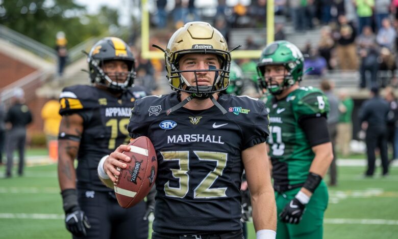 App State Mountaineers vs. Marshall Thundering Herd Football Match Player Stats