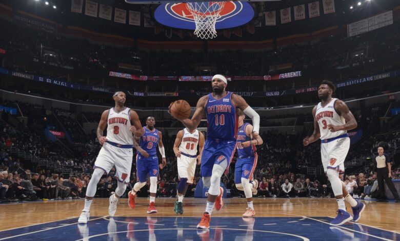 Detroit Pistons vs Knicks Match Player Stats